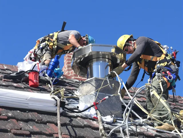 Protective chimney cap installed by Whitehall Chimney Sweep in Whitehall, OH