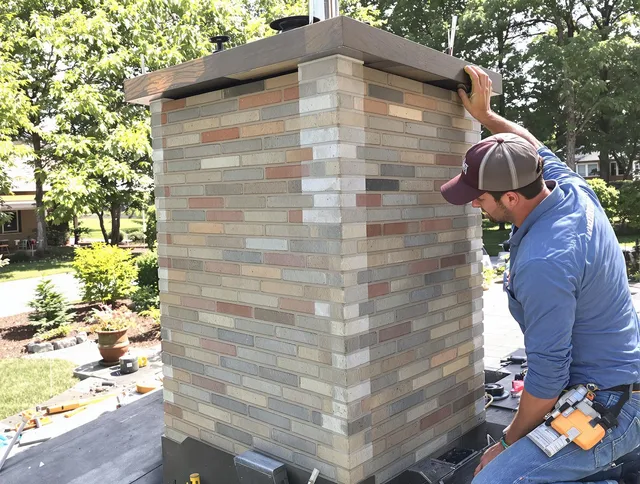 Whitehall Chimney Sweep completing a modern chimney remodel in Whitehall, OH