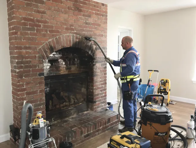 Whitehall Chimney Sweep expert performing detailed chimney sweep in Whitehall, OH