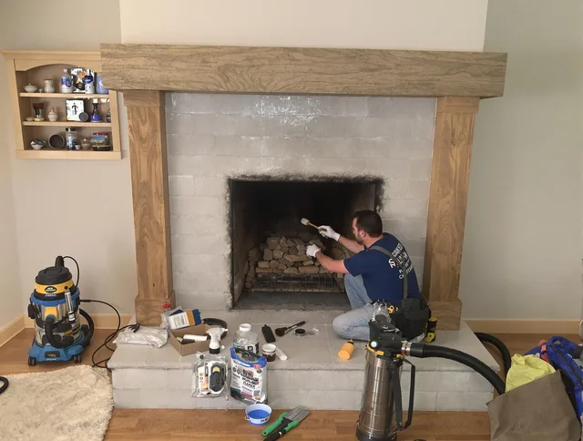 Detailed creosote removal process by Whitehall Chimney Sweep in Whitehall, OH