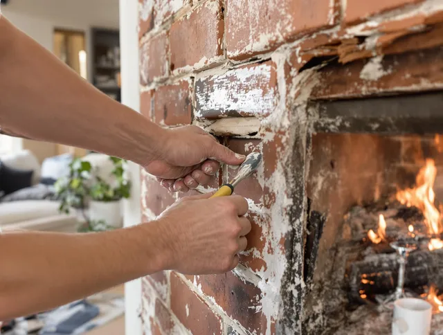 Routine fireplace repair by Whitehall Chimney Sweep in Whitehall, OH