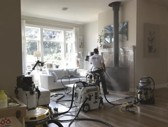 Soot removal service by Whitehall Chimney Sweep for a fireplace in Whitehall, OH